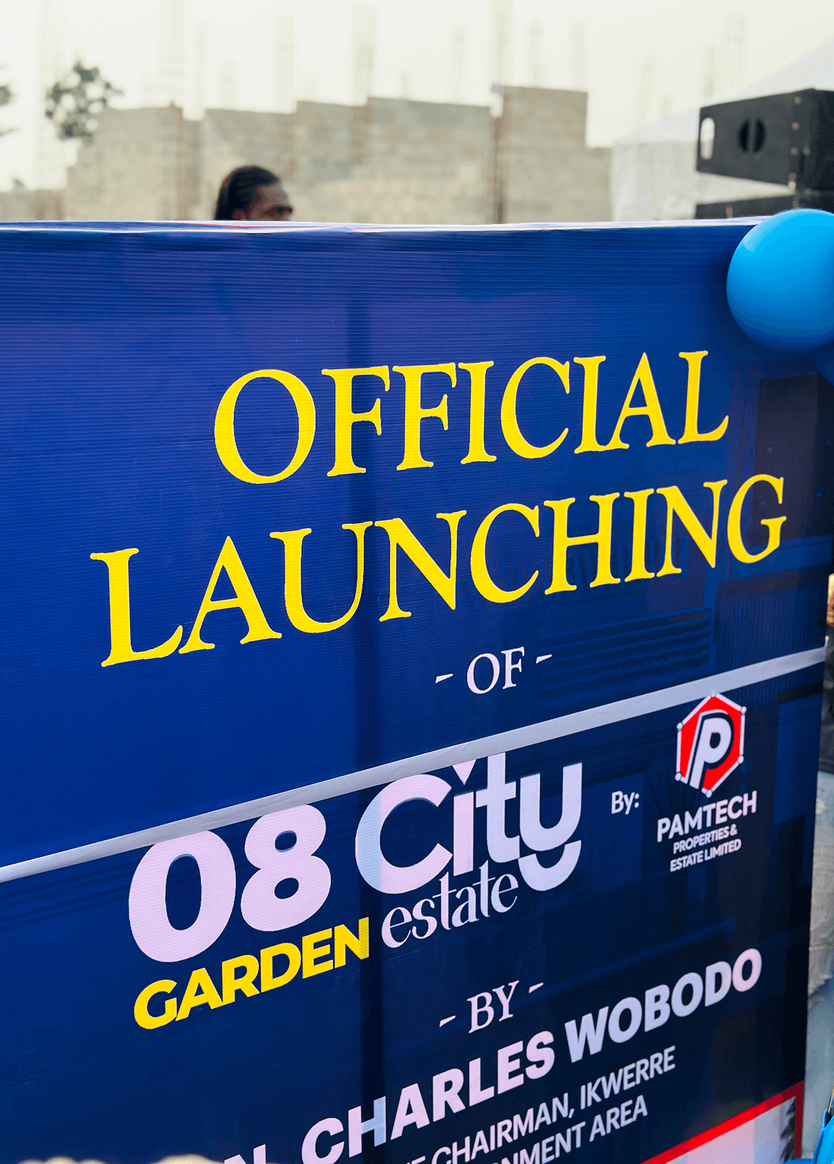 Official launching banner for 08 City Garden Estate by Pamtech